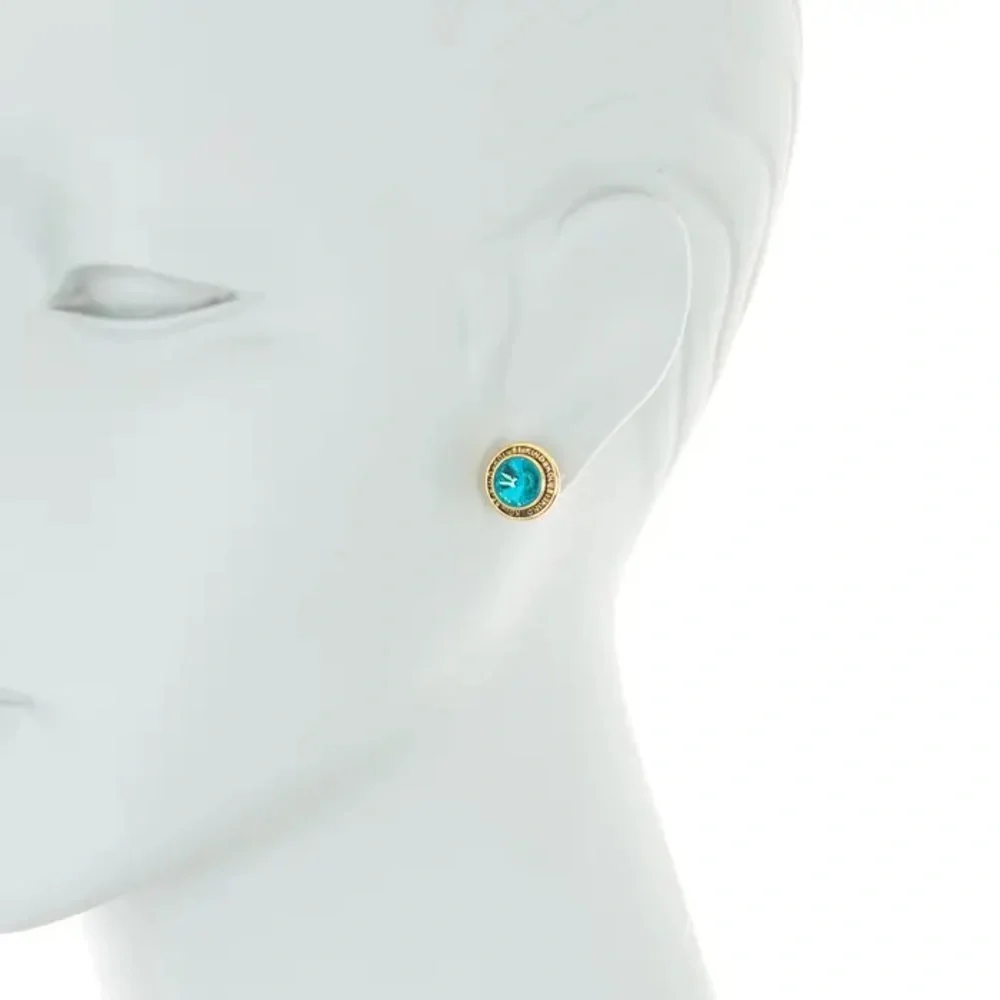 NWOT Be Kind Round Stud Earrings by Kurt Geiger London - Picture 2 of 8